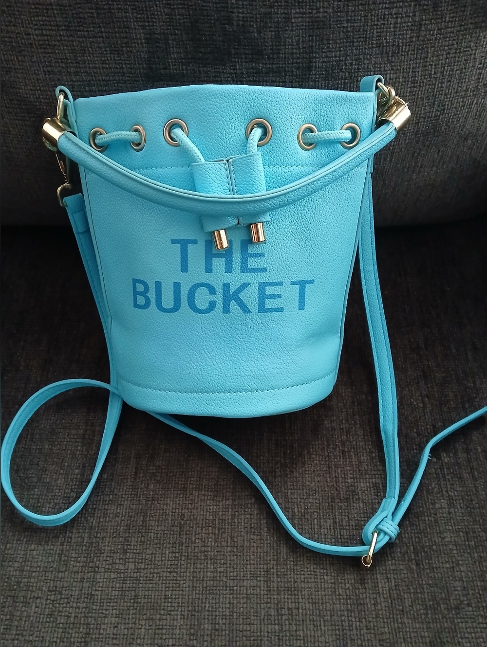 THE BUCKET Turquoise Drawstring Crossbody Bag - Women